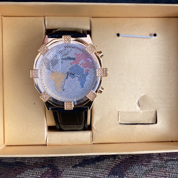 Brand new “Ice Ice Elements” Genuine Diamonds Bezel Large Face Men’s Watch. Nice - Picture 10 of 10